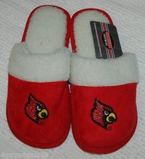 WOMENS Slippers COLLEGIATE FOOTWEAR Red CARDINALS Birds L 9-10 PLUSH Open Back