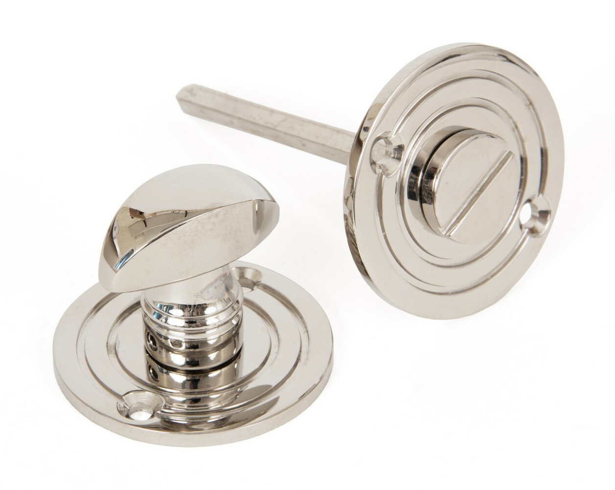 Polished Nickel Round Bathroom Thumbturn - Image 2