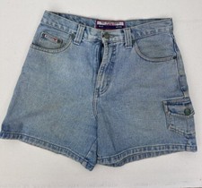 Vintage No Excuses Denim Jean Shorts Size 9/10 29" Women s 90s Y2K Distressed