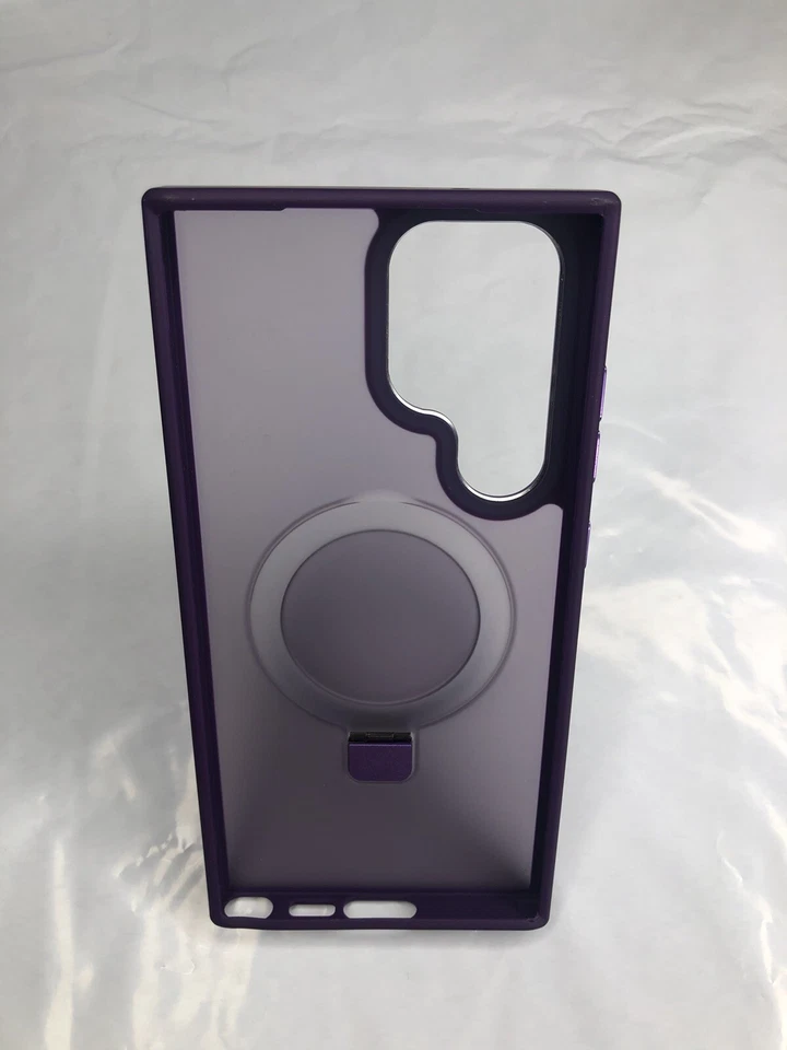 Funda Para Samsung Galaxy S23 Ultra Púrpura Anillo Magnético Soporte y Militar-G Foto 4 de 4