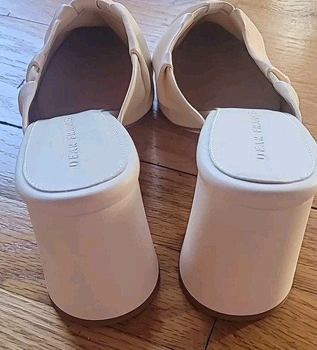 Dear Frances tacco a blocco slip-on in pelle crema/biege taglia 38 - Foto 5 di 9