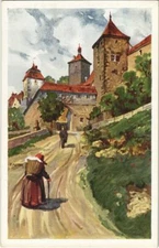 Old postcard AK Rothenburg - Kobolzellertor GERMANY (1075536)