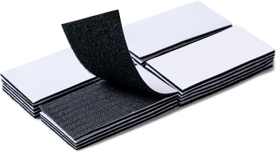 20 Sets Hook and Loop Strips with Adhesive, 2X4 Inch Strong Double Sided Tape He