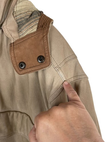 GORDON & FERGUSON 1871- Vtg Men Sz L Cow Skin Leather Hunter Jacket Coat Hooded - Picture 16 of 19