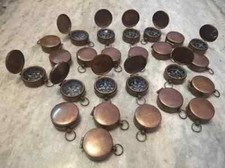 Vintage Brass Pocket Lid Compass Lot Of 100 Marine Antique Collectible Item