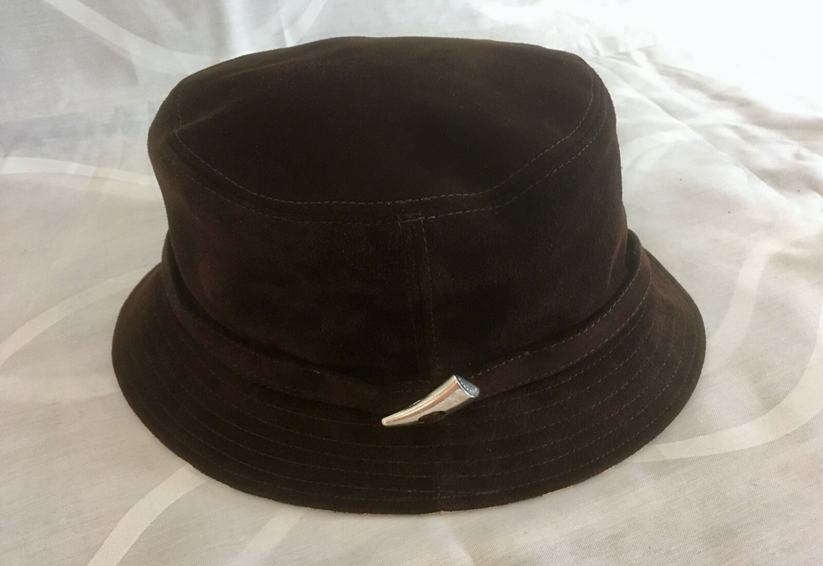 Burberry Dark Brown Bucket Hat Burberry London Suede Bucket Hat w/ Tags - Brown Hats  main image 4