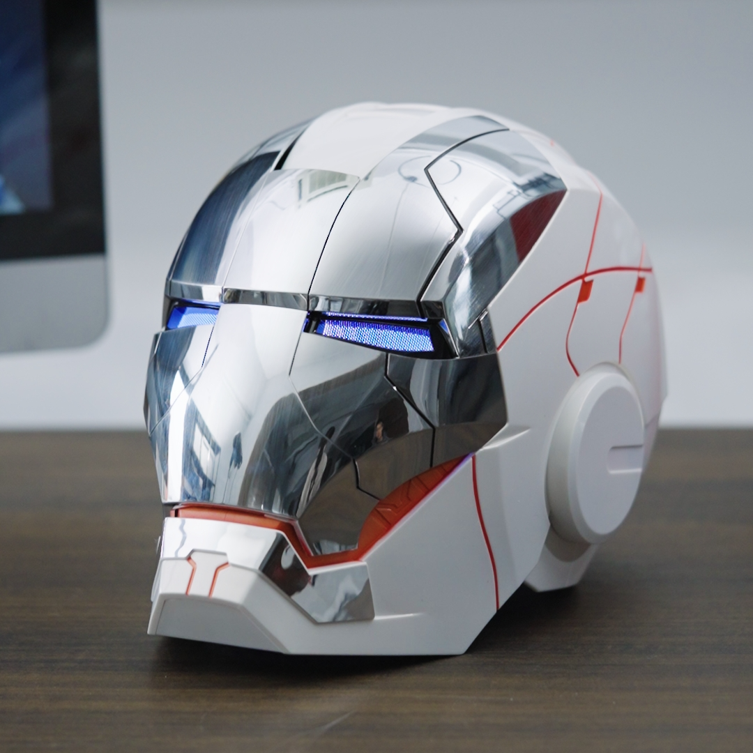 アイアンマン　銀色MK5 AUTOKING 1/1 マスク AUTOKING 1/1 アイアンマン マーク5 MK5 ウェラブル ヘルメット