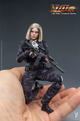 VERYCOOL 1/12 VCF-3005Black MC Camouflage Female Soldier Vera