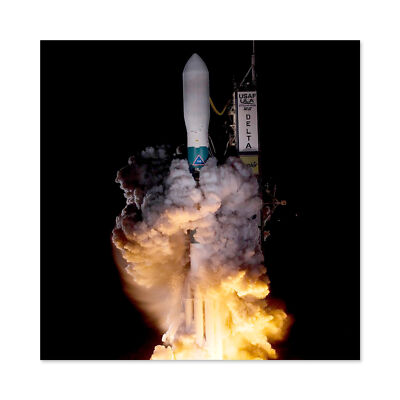 NASA Kepler Teleskop Delta Raketenstart großer Wandkunstdruck quadratisch 24 x 24 Zoll