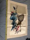Vtg Hong Kong Embroidered Silk Panel For Framing Lion