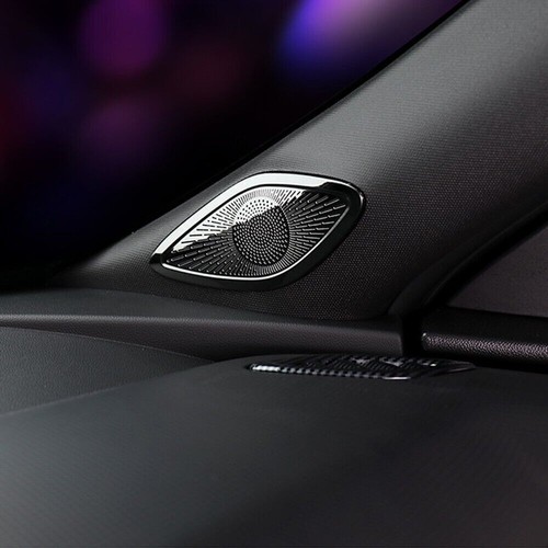 Fit For Chevy Trax 2024 Gloss Black Steel A Pillar Speaker Frame Cover Trim 2PCS - Picture 3 of 10