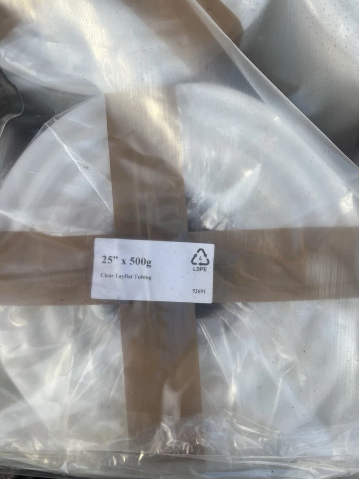 Layflat polythene poly tubing tube *ALL SIZES & QTYS* clear- 500 GAUGE 168M roll - Image 3 of 3