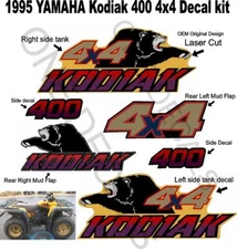 Yamaha Kodiak 400 4x4 OEM Decal Graphics Kit 1992 1993 1994 1995 1996 1997
