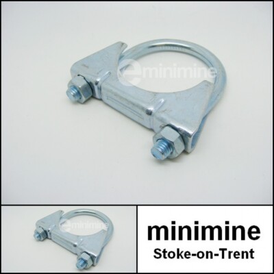 4" Round Bolt Single Saddle Exhaust Clamp Zinc Plated RB