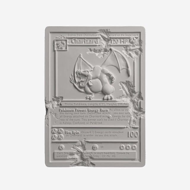 Daniel Arsham x Pokémon Crystalized Charizard Card (white