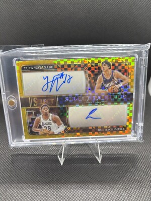 2023-24 Panini Select - Select Pairings Signatures Rui Hachimura, Yuta Watanabe