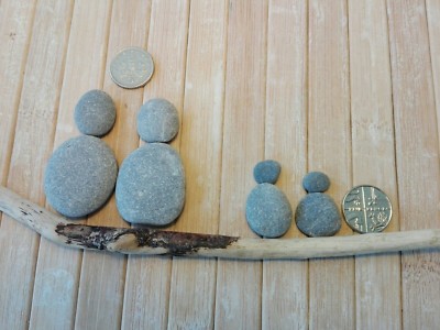 20 kleine flache Strandkieselsteine abgerundet 15-30mm für glatte Kieselkunst Basteln