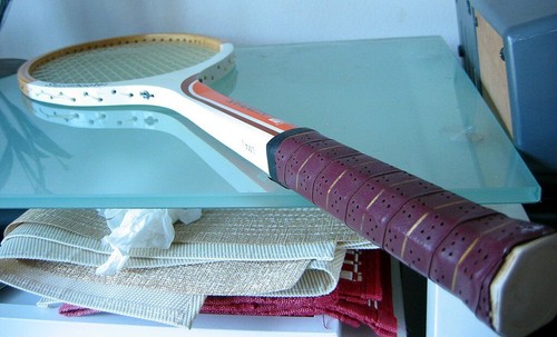 New Unused Vintage KUNNAN Rare Wood Tennis Racket Sharpshooter Grip 4 1/2 Sydney - Picture 4 of 12