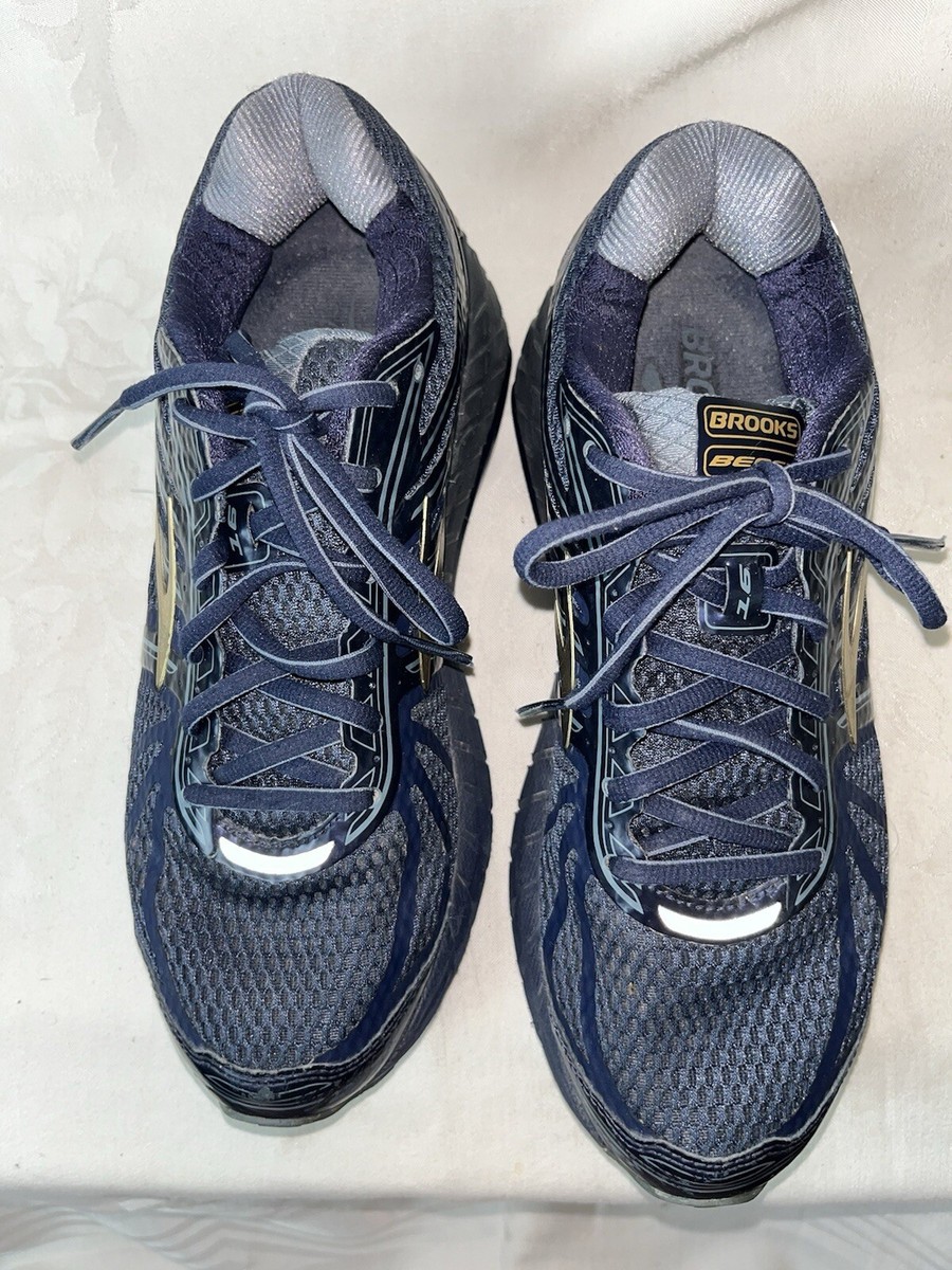 Brooks Beast 16 Men’s Running Athletic Shoes — Navy with Gold accents size 10.5 Size 10 - Brooks Beast 16 Gold/Navy Blue for sale online | eBay main image 4