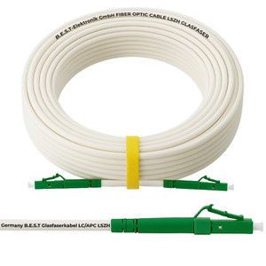 Glasfaserkabel LC/APC-LC/APC Single-Mode OS2 Simplex LSZH 0,5-100m LWL