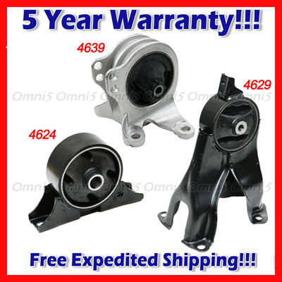 L986 Motor & Trans Mount Set 3pcs for 2006-2012 Mitsubishi Eclipse 2.4L AUTO