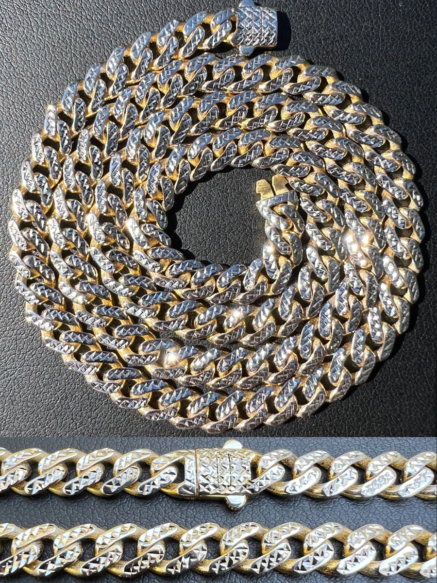 14k diamond cut cuban link deals chain