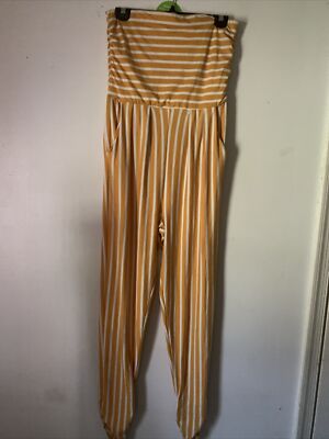 Absolutely Love It Orange Sherbet Sz. Lg. Pockets & Side Shirred Leg Pantsuit.