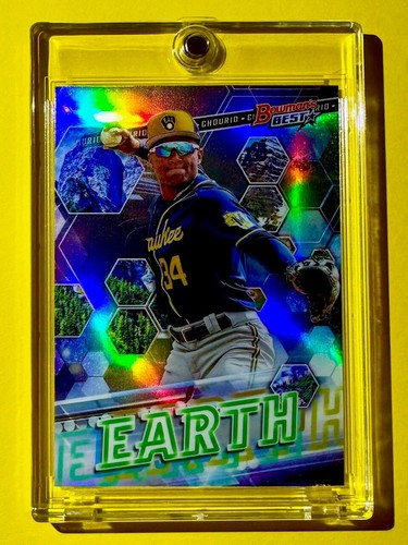 Jackson Chourio RARE REFRACTOR ROOKIE CARD BOWMAN'S BEST SP INSERT BREWERS RC! - Picture 2 of 6