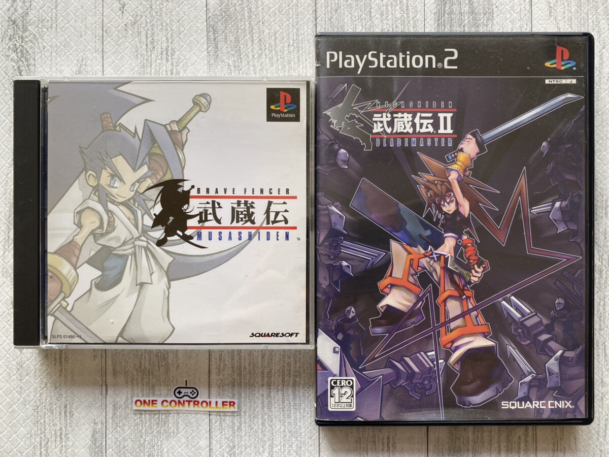 プレイステーション１ SONY PlayStation 1 PS one & 2 Brave Fencer Musashi den 1 & 2 set