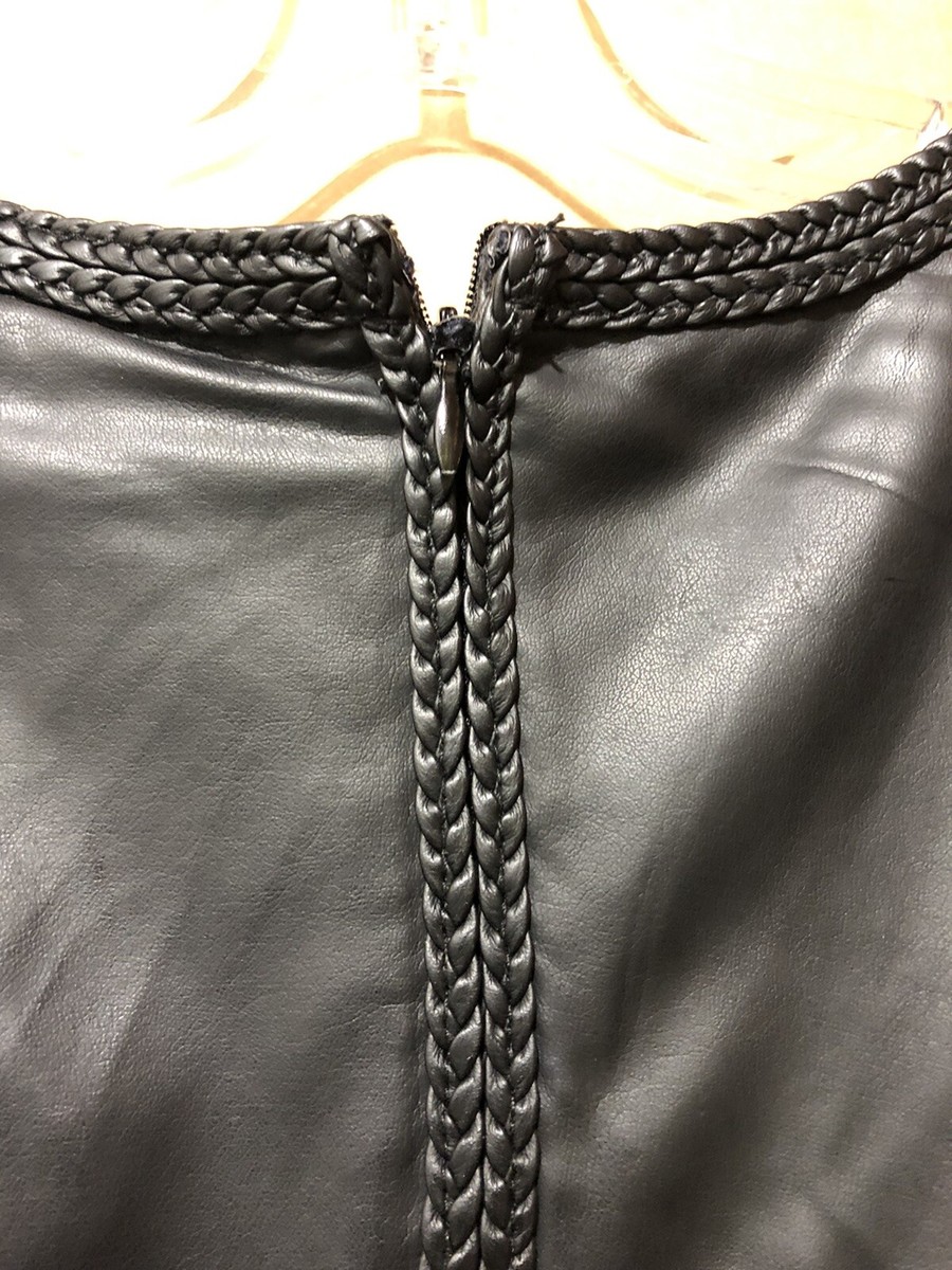 NWT Max Studio Black Woman's Dress Faux Leather Sleeveless Size Extra Small  | eBay