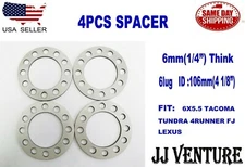 4PCS HUB CENTRIC WHEEL SPACER 6X5.5 6MM (1/4”) [FIT: LEXUS] 