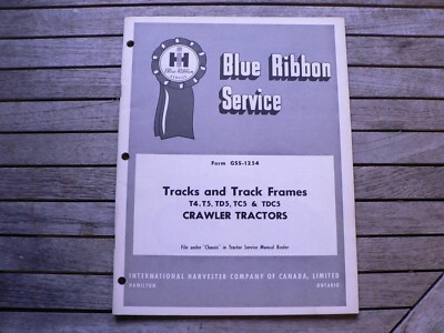 International Harvester Service Manual Crawler Tractors Tracks & Track Frames