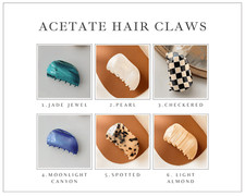 Acetate Hair Claw  Hair Clip  Tortoise Hair Claw  Acetate Hair Clip