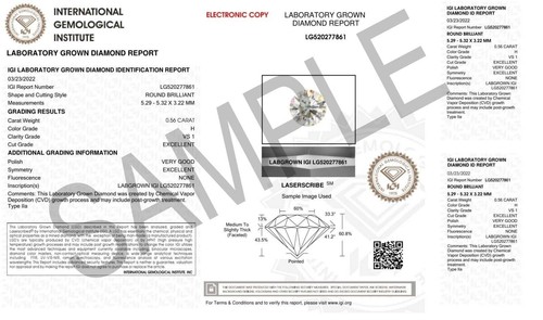 1.70Ct IGI Certified Lab Created Diamond Bridal Wedding Ring 18K Yellow Gold 6 7 - Picture 7 of 7