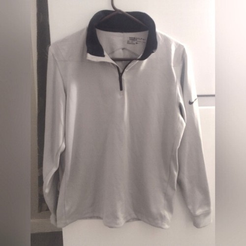 Nike Golf Gray and Black Quarter-Zip Pullover Sweatshirt Size M.