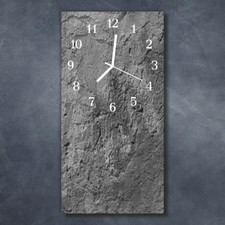Tulup Glass Wall Clock Kitchen Clocks 30x60 cm Concrete Wall Grey