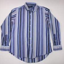 Polo Ralph Lauren Estate Classic Fit Blue  White Striped Shirt Men's Size 16