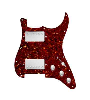 920D HH Tortoise/Nickel 5 Way Smoothie Humbuckers Loaded Pickguard for Strat
