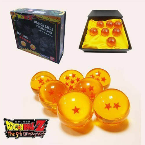 Nuevo conjunto de 7 piezas de bolas de cristal de estrellas Dragon Ball Z colección en caja conjunto regalos (4,5) - Imagen 1 de 6