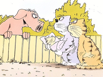 Nostalgische Grußkarte, Ganz der Vater!, 1989, Cartoon, Humor, Uli Stein