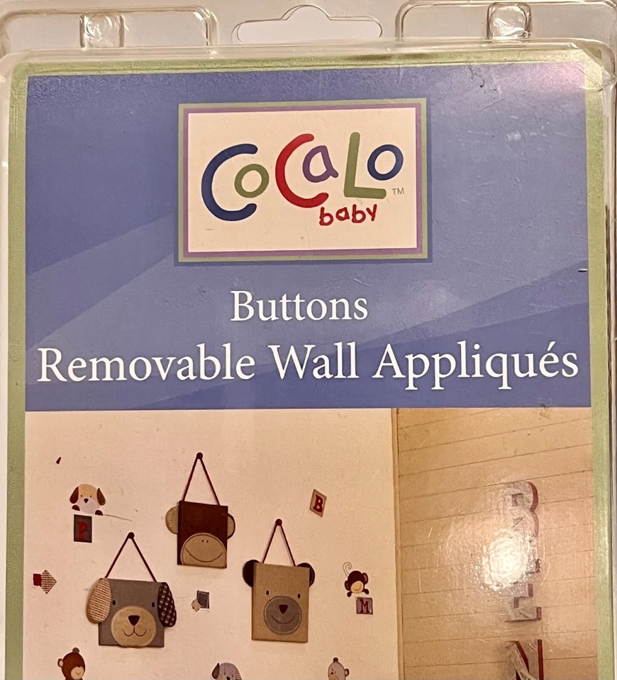 Nuevos apliques de pared Cocalo BOTONES para oso, mono, cachorro perro ~ extraíbles y reutilizables Foto 2 de 4