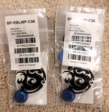 New LOT of 4 Bitspower G1/4" Stop Fitting with O-ring - Royal Blue Finish
