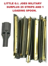 NEW USGI STRIPPER CLIPS 25 WITH LOADING SPOON 5.56/.223 Speed Loader