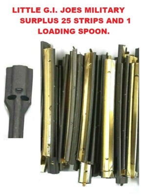 NEW USGI STRIPPER CLIPS 25 WITH LOADING SPOON 5.56/.223 Speed Loader