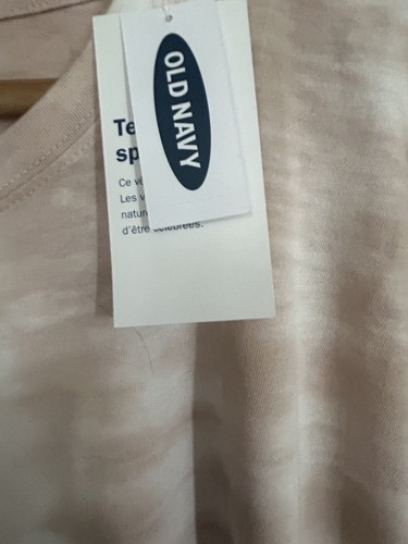Old Navy kurzärmeliges kurzärmeliges Damen-T-Shirt in Übergröße elfenbeinfarben/hellbraun Größe XXL - Bild 5 von 5
