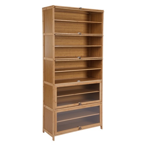 Zapatero de bambú de 10 niveles organizador de gabinete estante de madera soporte almacenamiento estante para libros - Imagen 9 de 16