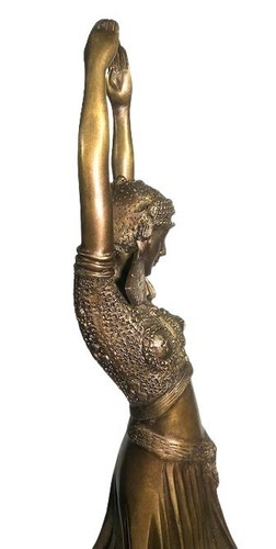 Schöne Messing Art Deco Tänzer Statue - Bild 6 von 8