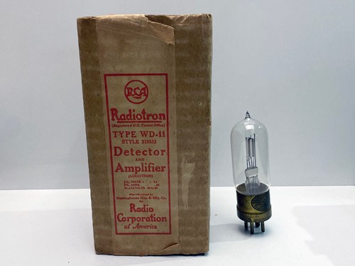 1 x RARE NOS RCA Radiotron WD11 WD-11 Metal Brass Base Audio Triode Vacuum Tube