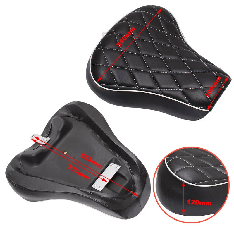Front Rider Driver Solo Seat Cushion For Harley Sportster XL 1200 883 1983-2003 - Image 3 of 4