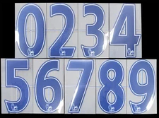 2007 - 2013 OFFICIAL SPORTING ID LEXTRA BLUE PLAYER SIZE SHIRT NUMBERS 260mm
